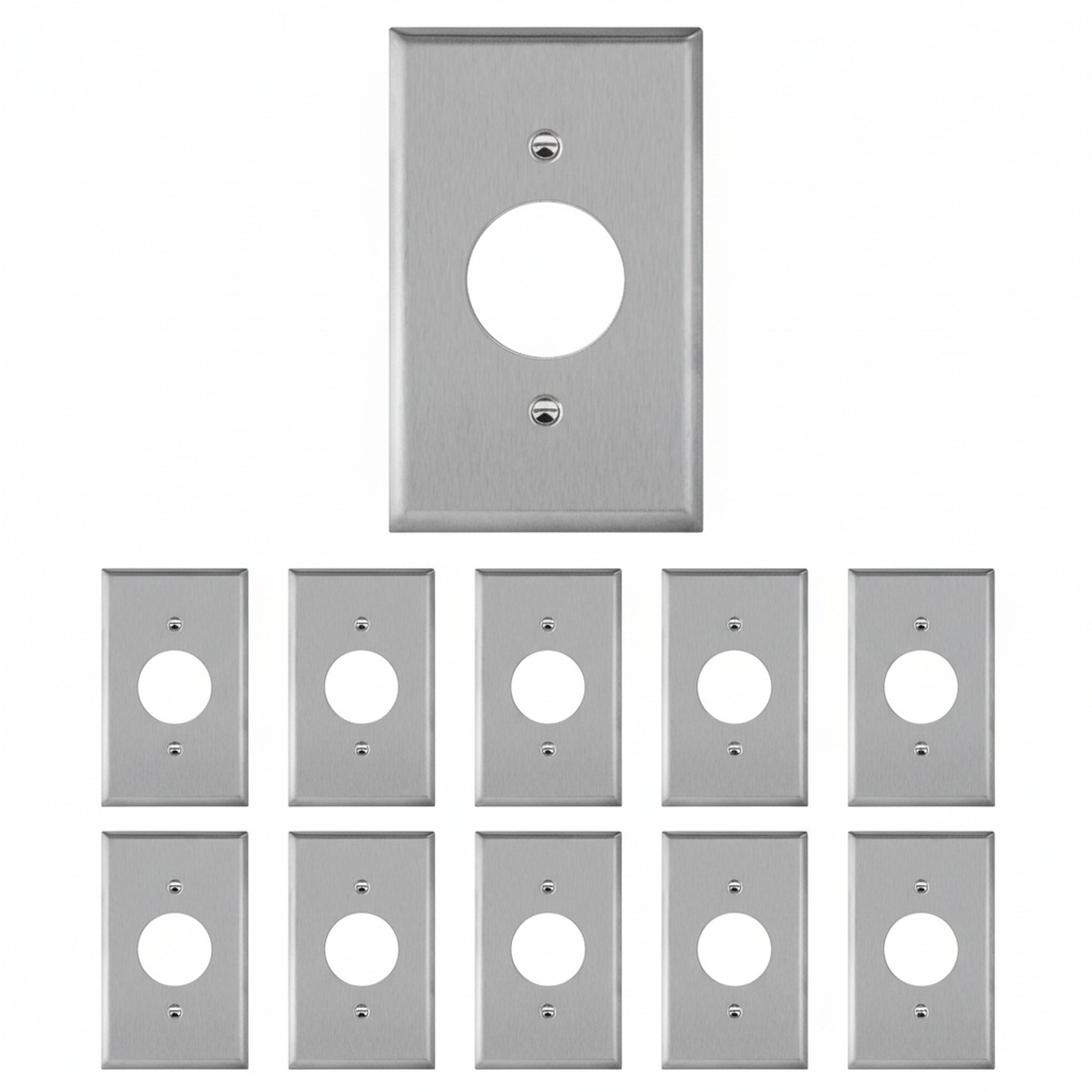 Enerlites Single Receptacle One-Gang Metal Wall Plate