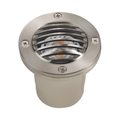 Stainless steel louvered round well light