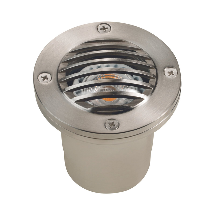 Stainless steel louvered round well light