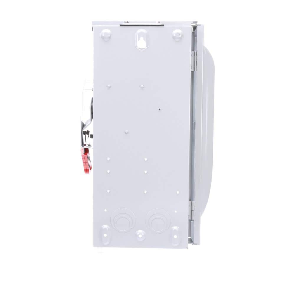 Siemens Heavy Duty 100 Amp 600-Volt 3-Pole Outdoor Non-Fusible Safety Switch, model HNF363R, alternate product view 3