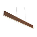 Walnut linear pendant isolated perspective