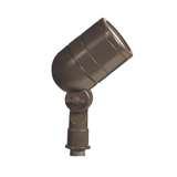Bronze lensed bullet landscape light, angled view