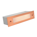 Raw Copper lensed brick step light - front product view