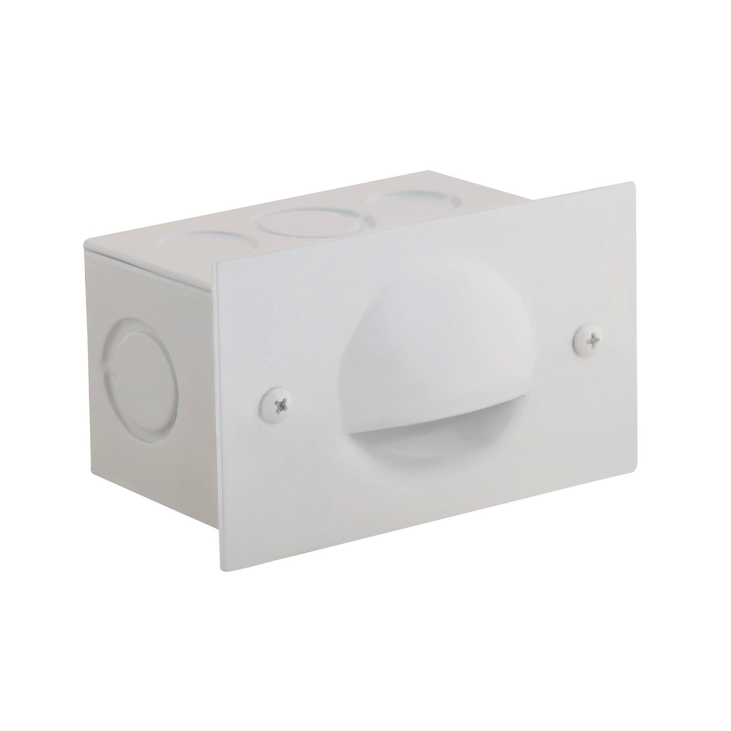 White half-moon step light - front product view