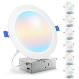 Recessed LED Lighting, 7 Inch, Slim, Selectable CCT, 1400 Lumens