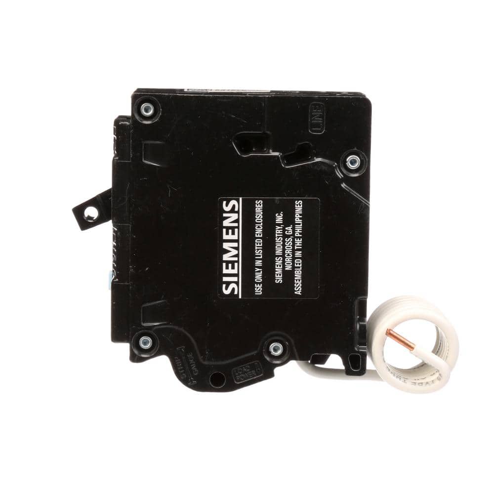 Siemens 1-Pole Dual Function AFCI/GFCI Circuit Breaker, model Q120DFP, product label detail, image 8