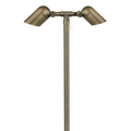 Brass Mini Twin Path Light in Antique Bronze, close product view