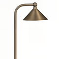 5.5 Inch Brass L-Shaped Fixed Shade Path Light in Antique Bronze, close product view