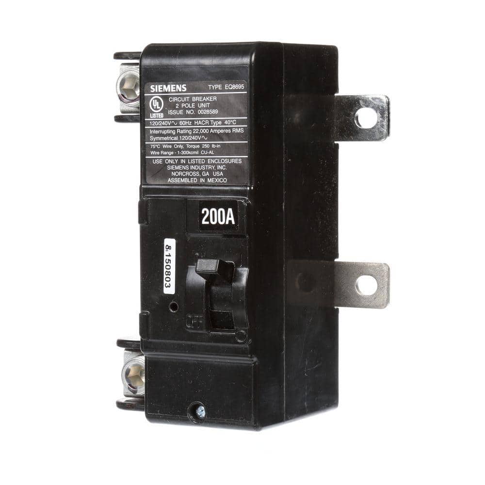 Siemens 200 Amp Main Breaker Conversion Kit, model MBK200A, product label detail, image 1