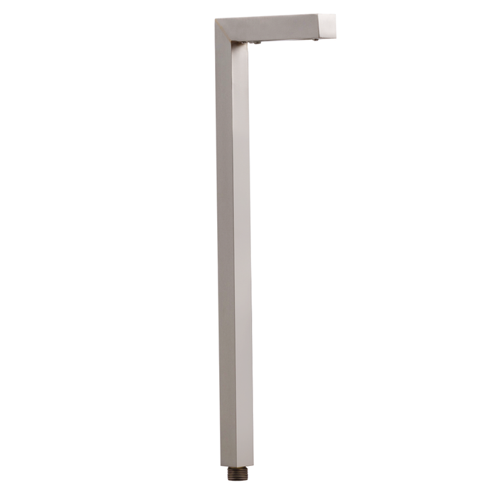 Full view of 6 Inch Brass L-Shaped Path Light in Silver Plated