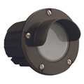 Brass Hooded Disc step light in Gun Metal