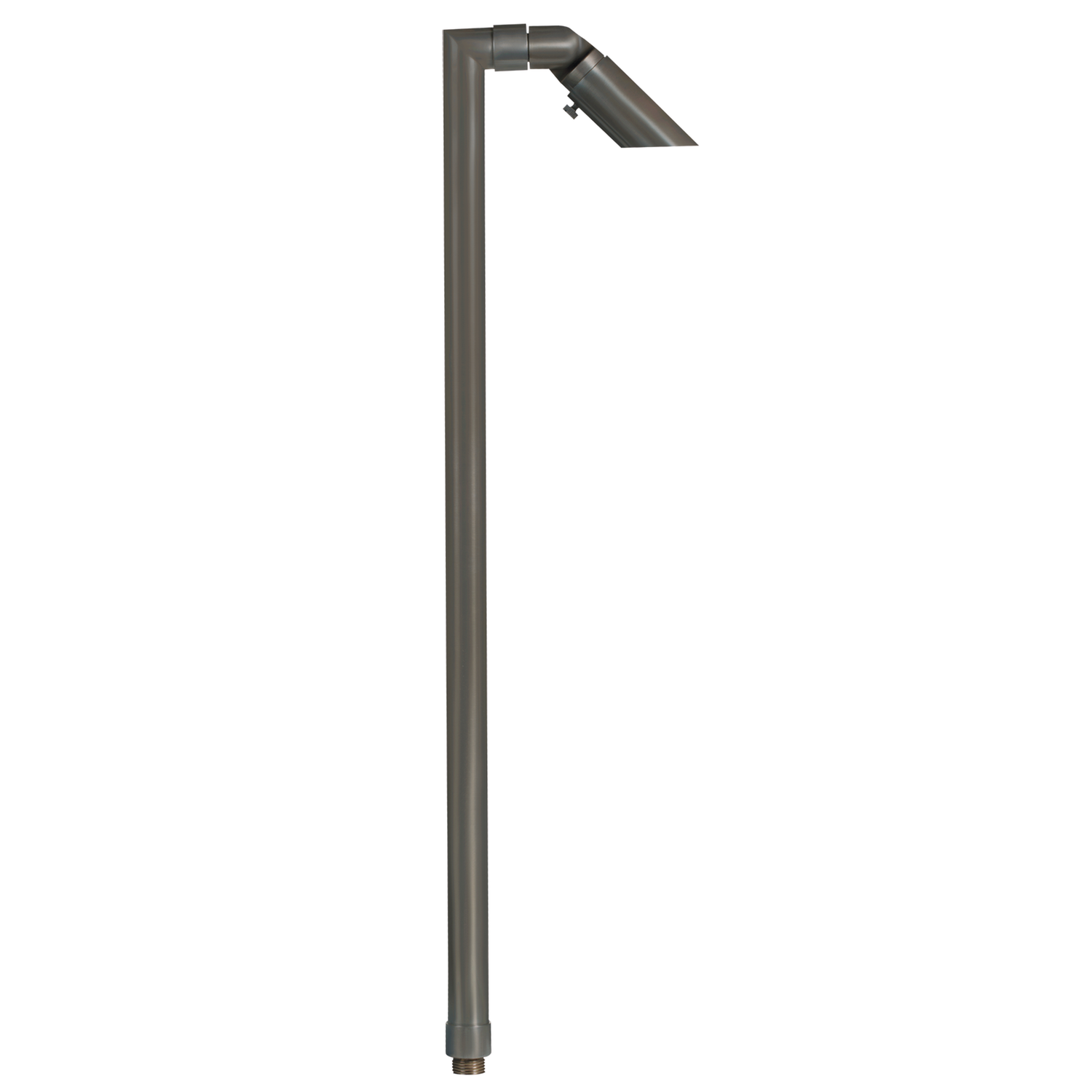 Brass Adjustable Single Head Path Light in Gun Metal, close product view