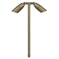 brass Convex Lens Twin Path Light in Antique Bronze finish