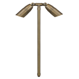 brass Convex Lens Twin Path Light in Antique Bronze finish