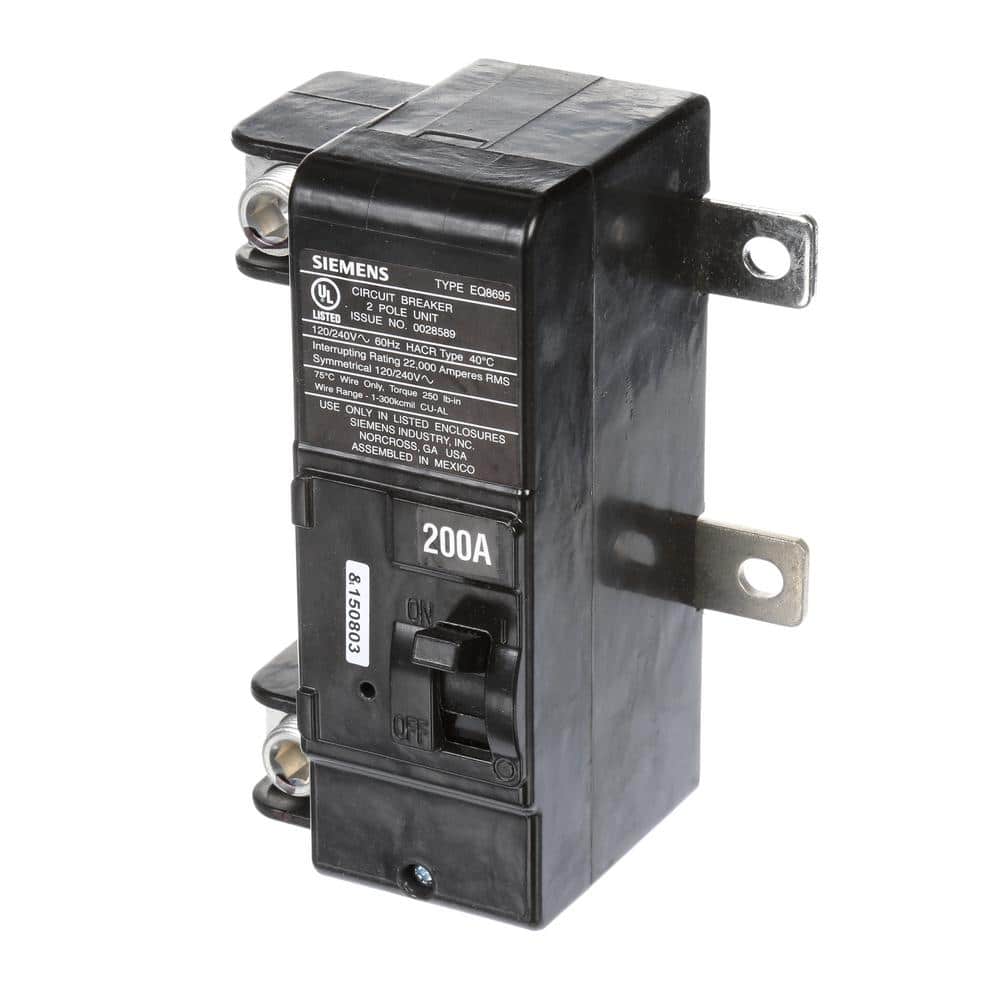 Siemens 200 Amp Main Breaker Conversion Kit, model MBK200A, product label detail, image 5