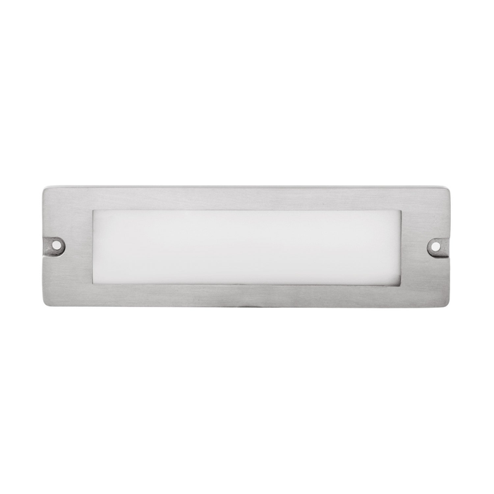 Brass Lensed Brick step light in Silver Plated
