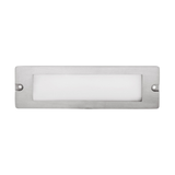 Brass Lensed Brick step light in Silver Plated