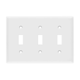Enerlites Toggle Switch Three-Gang Wall Plate
