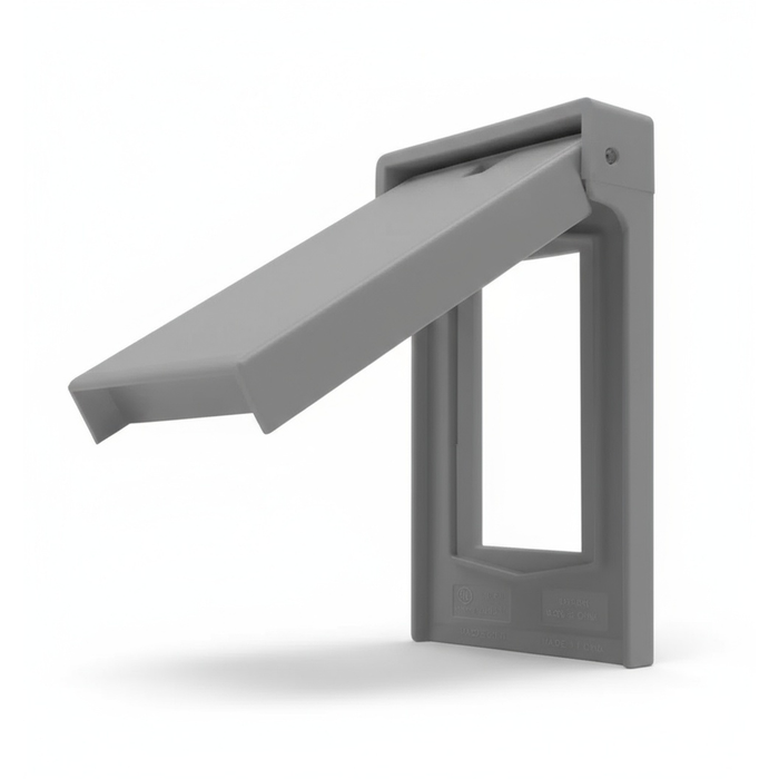 Enerlites 1-Gang Weatherproof Decorator Vertical Mount Wall Plate