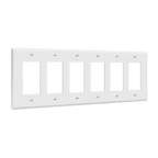 Enerlites Decorator/GFCI Six-Gang Wall Plate, Mid-Size