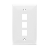 Enerlites Multimedia Face Plates 3-Port 1-Gang Keystone