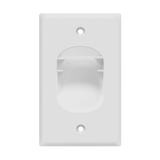 Enerlites Single Gang Recessed Cable Wall Plate