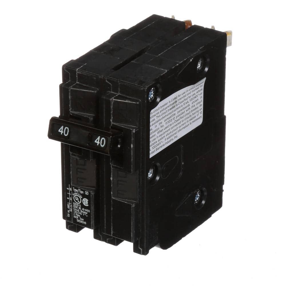 Siemens Type QD Double-Pole Replacement Circuit Breaker, model D220, product label detail, image 18