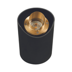 Natural brass hooded shielded-sleeve well light, alternate view