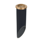 Natural brass louvered deep-sleeve well light, alternate view