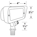 Dimension Diagram For Directional Flood Light alternate view