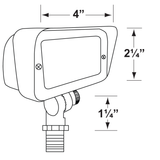 Dimension Diagram For Directional Flood Light alternate view