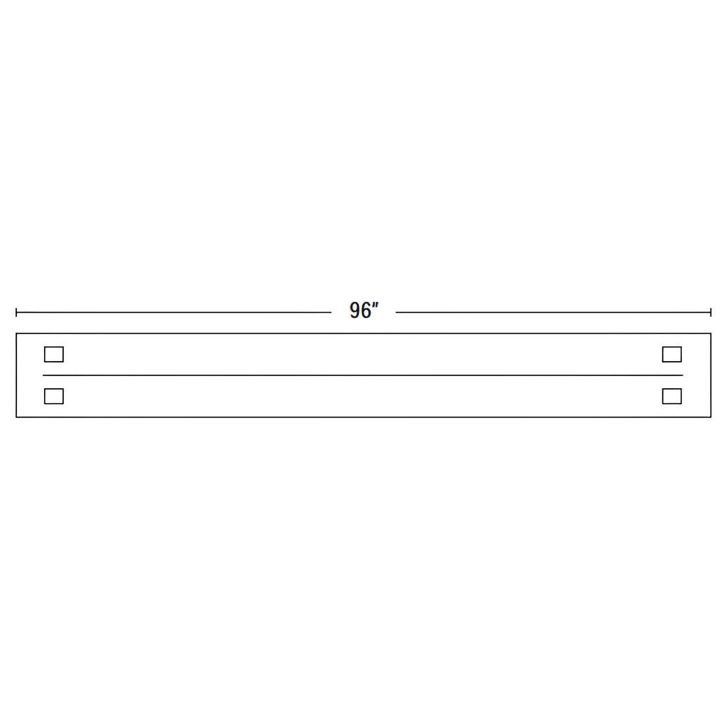 Side Dimension of 8ft LED Fixture