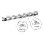 Wattage and CCT Switch Illustration for 8ft led light installation or ceiling strip lights