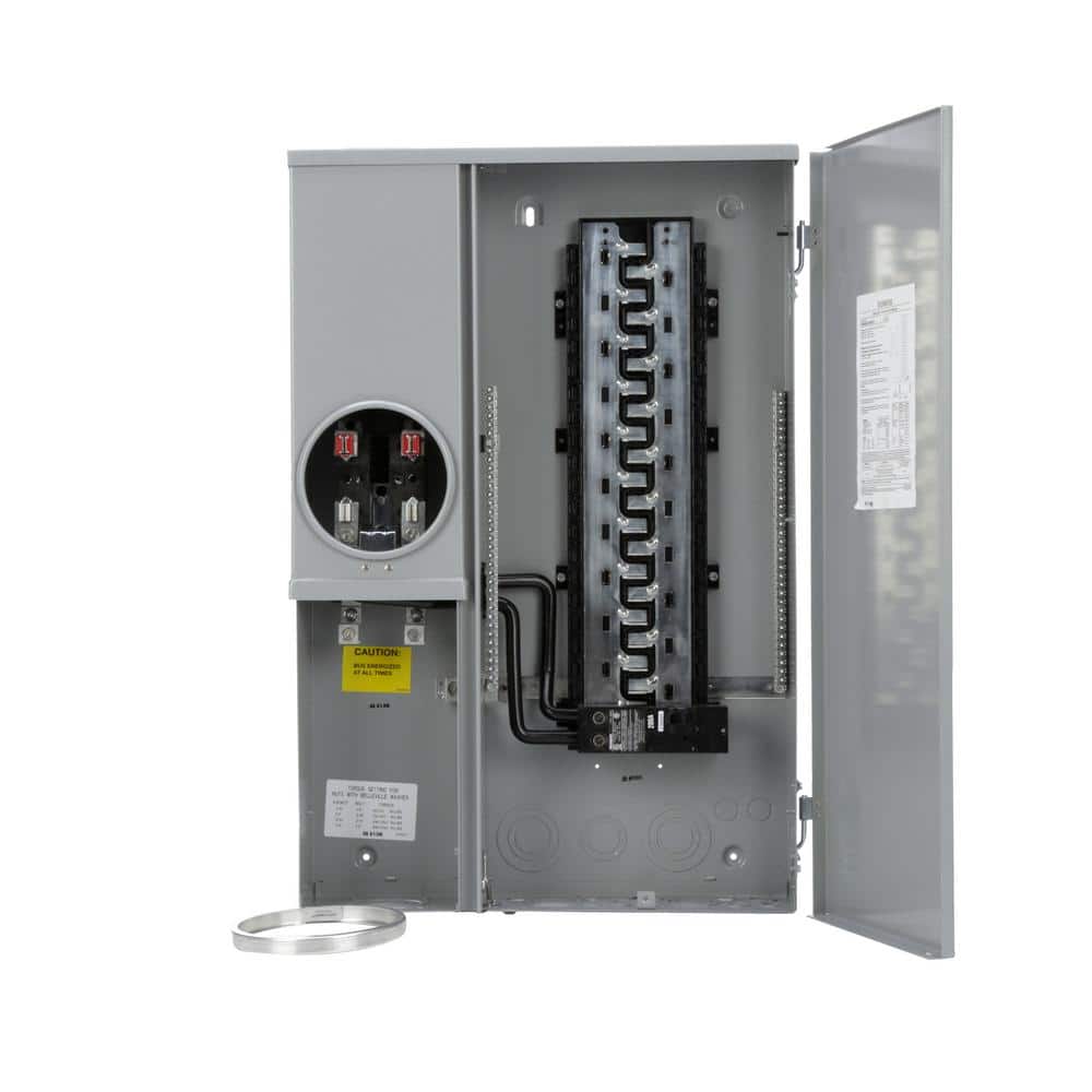 Siemens 200 Amp 40-Space 40-Circuit Outdoor Combination Meter Combo Load Center, model MC4040B1200SECW, product view
