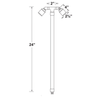 16 Inch Span Twin Path Light in Silver Plated, alternate product view