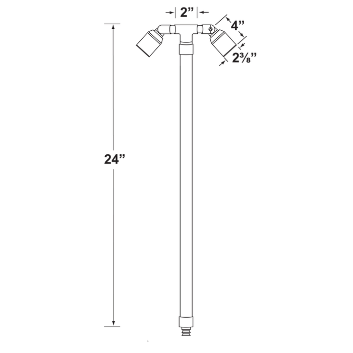 16 Inch Span Twin Path Light in Silver Plated, alternate product view