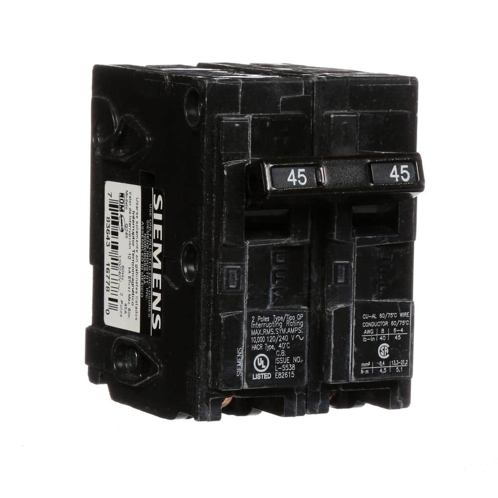 Siemens 30 Amp Double-Pole Type QP Circuit Breaker, model Q230U, product label detail, image 57