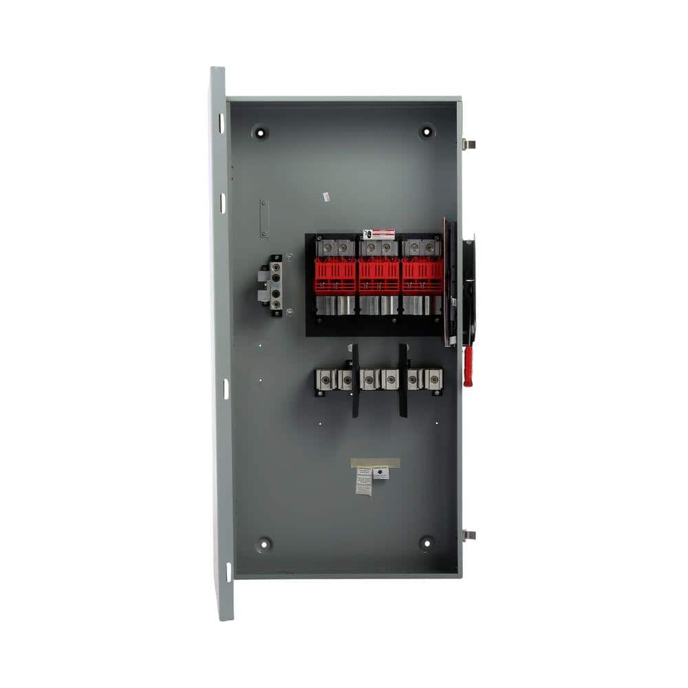 Siemens General Duty 400 Amp 240-Volt 3-Pole Outdoor Fusible Safety Switch, model GF325NRA, alternate product view 2
