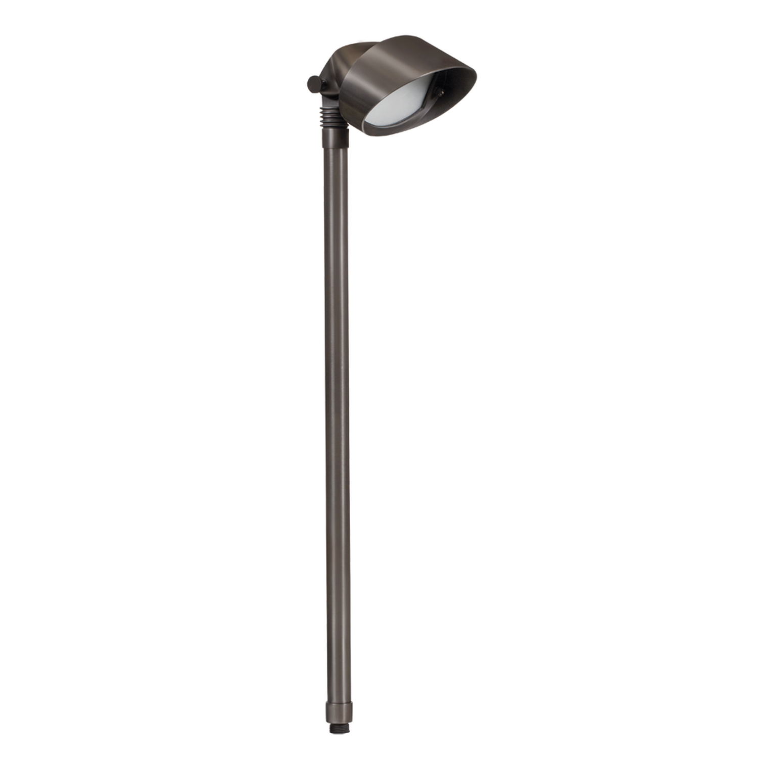 Brass Large Oval Path Light in Gun Metal, alternate product view