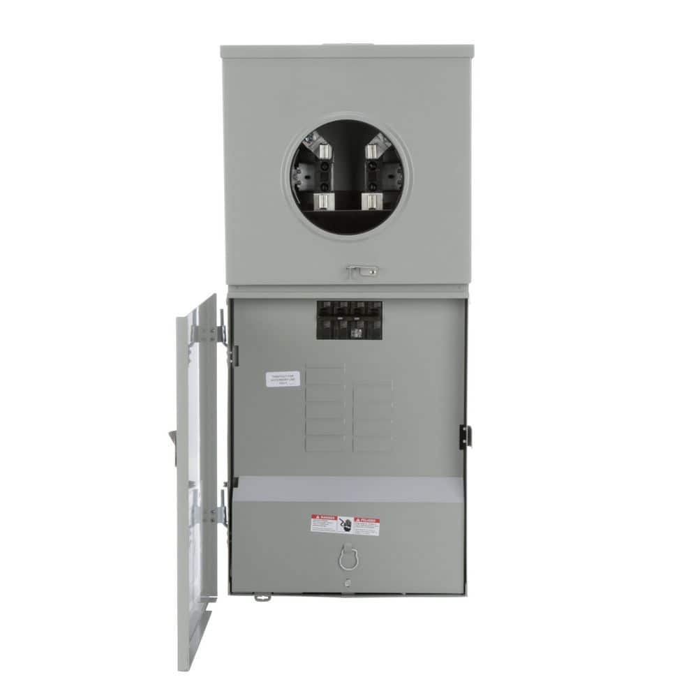 Siemens 200-Amp 8-Space 16-Circuit Overhead/Underground Fed Ringless Type Meter Combo Load Center, model MC0816B120RCT2, alternate product view 2