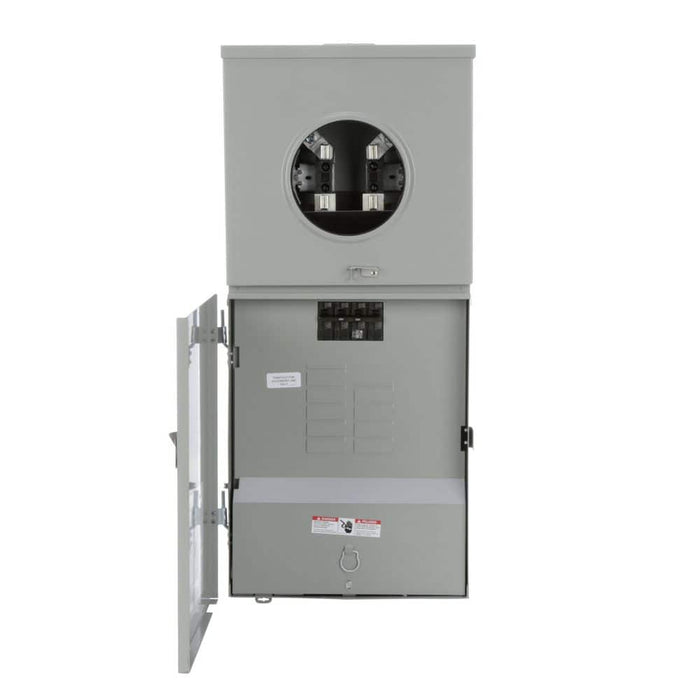 Siemens 200-Amp 8-Space 16-Circuit Overhead/Underground Fed Ringless Type Meter Combo Load Center, model MC0816B120RCT2, alternate product view 2