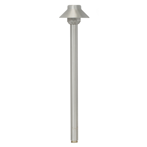 Full view of 3.5 Inch Mini Umbrella Path Light in Silver Plated