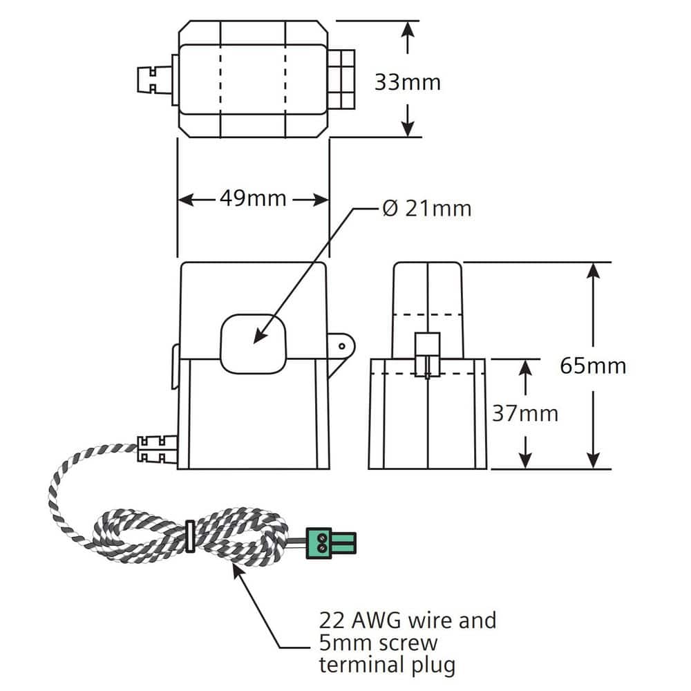 Siemens Inhab Smart Home Energy Monitor 200A Main CT 3-Phase Sensor Kit Add-On, model INHEM010, product label detail