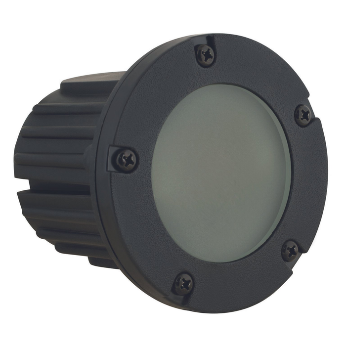 Lensed Disc step light in Black