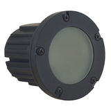 Lensed Disc step light in Black