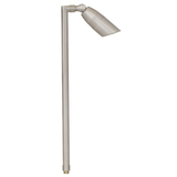 Brass Spot Path Light, Silver, Adjustable Knuckle, 60° Wide Beam Angle, MR16