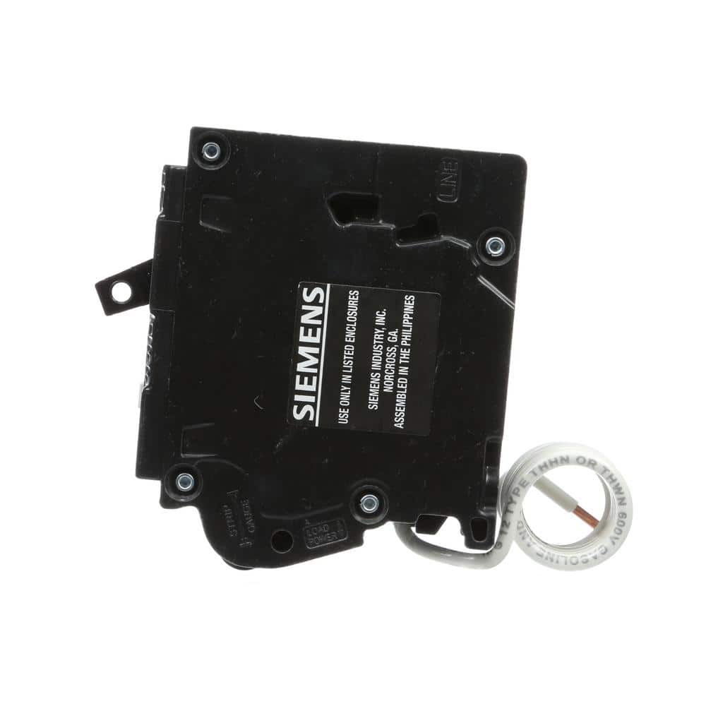 Siemens QPF2 1-Pole GFCI Circuit Breaker, model QF120AP, product label detail, image 9
