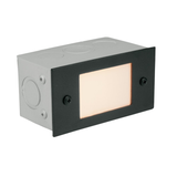 Lensed Step Light, Recessed, 4-3/8 Inch, Black, 250 Lumens