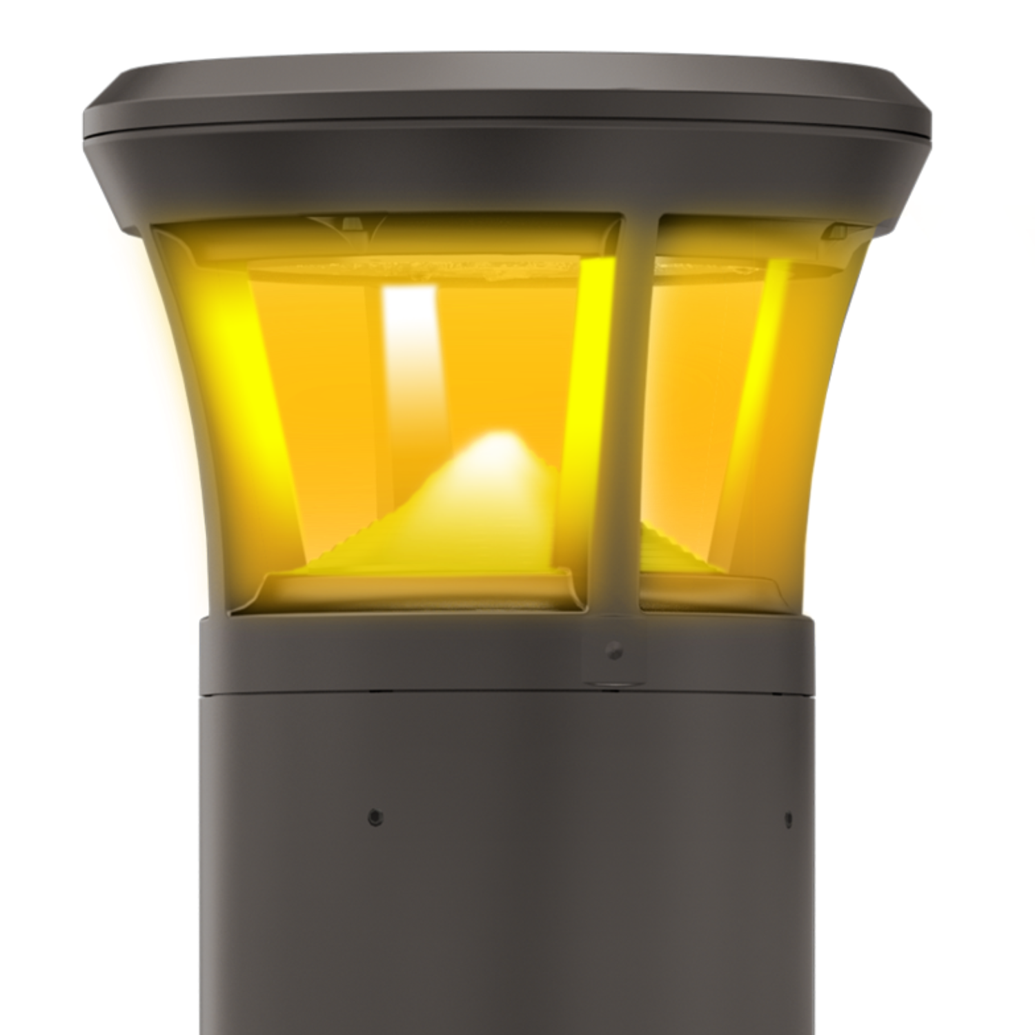 Dark Bronze LED Bollard Light, 24 Inch, Flat Top, 24W/15W/12W, Selectable Wattage & CCT, 3000 Lumens