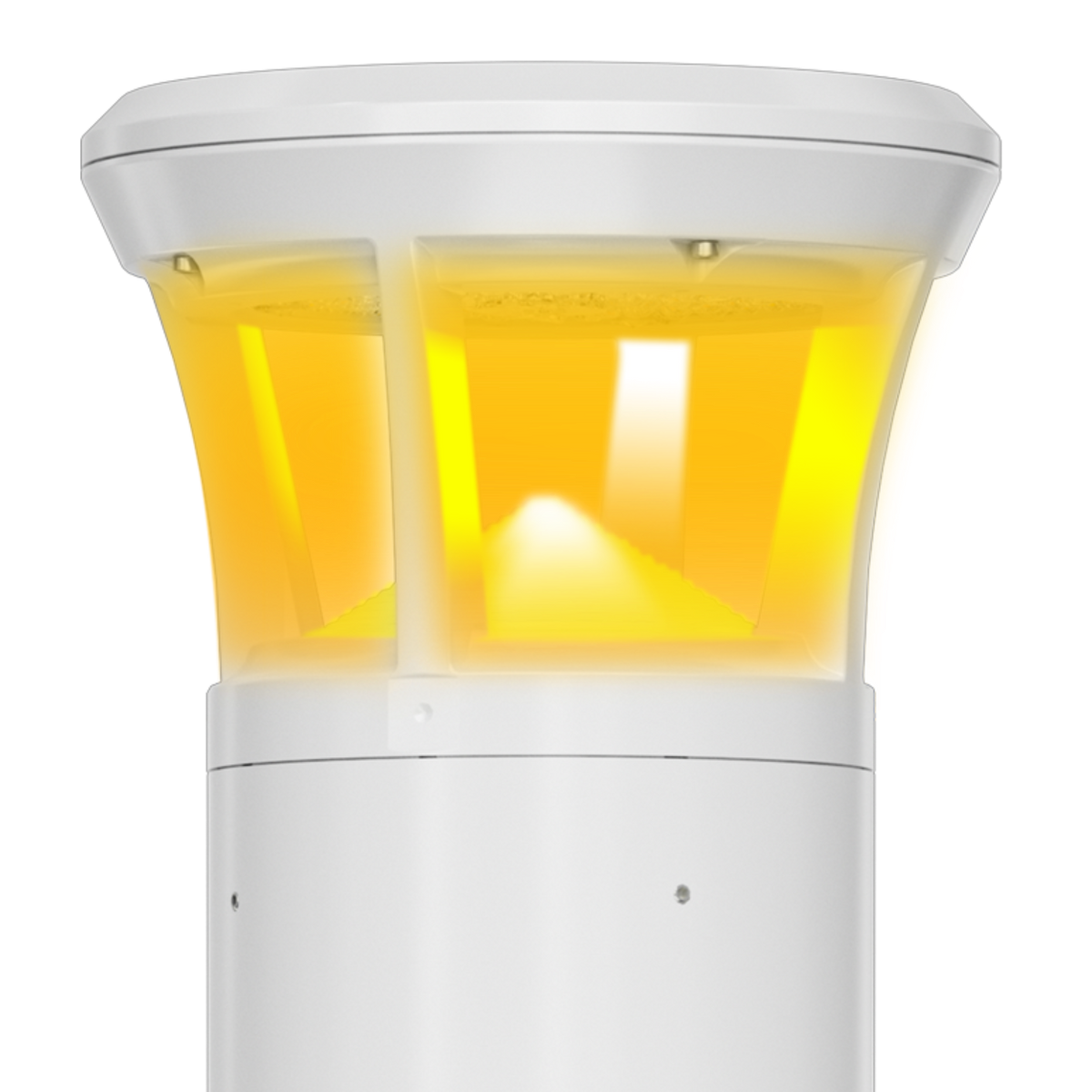 White LED Bollard Light, 24 Inch, Flat Top, 24W/15W/12W, Selectable Wattage & CCT, 3000 Lumens